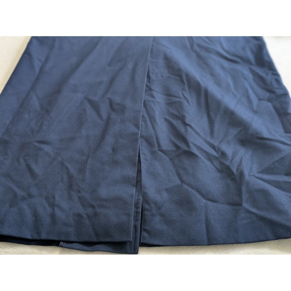 Pendleton Women's Coat Vintage 100% Virgin Wool Navy Blue Trench Size 10 Preppy - Picture 13 of 16